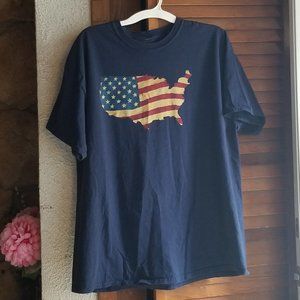 USA graphic with flag print